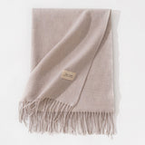 Pure Color Artificial Cashmere Scarf Women's Winter High-grade Shawl