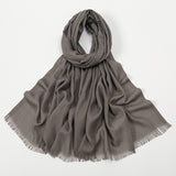 Flat Slub Cotton Solid Color Scarf Breathable Monochrome