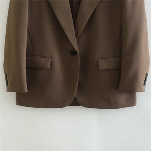 Pocket Decoration Loose Suit Jacket