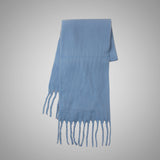 Mohair Idle Style Soft Fluffy Pure Color Warm Keeping Scarf