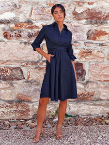 Women's Lace-up Shirt Elegant Dress