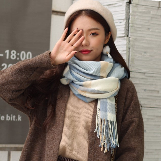 Women's Cashmere-like Thermal Plaid Scarf