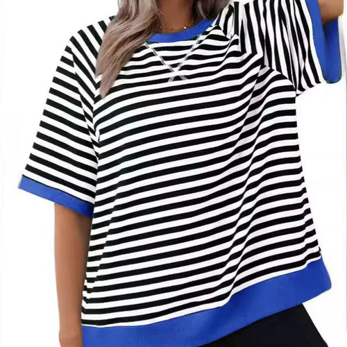 Women's Casual Versatile Striped Loose T-shirt