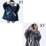 Men And Women Can Wear Zipper Flannel Lazy Blanket