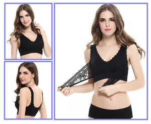 Front cross side buckle without rims gathered vest-type sports underwear Running yoga fitness shock-proof sports bra