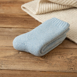 Winter Warm Padded Extra Thick Fleece Lined Fur Selvedge Female Middle Tube Socks