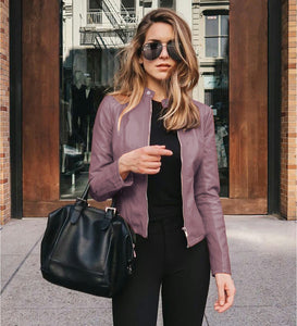 Leather PU suit jacket