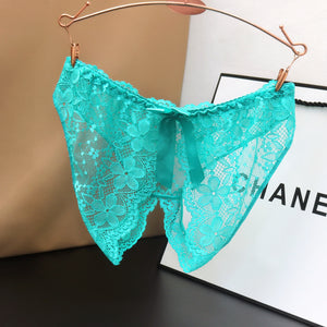 Ladies Low Waist Lace Transparent Free Panties