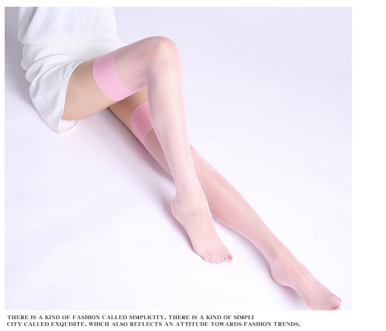 Screw Type Wide-brimmed Stockings Stockings Ultra-thin Thigh High Socks