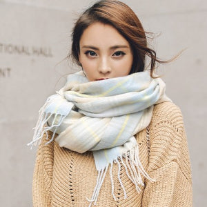 Women's Cashmere-like Thermal Plaid Scarf