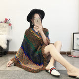 Tassel scarf coat woman