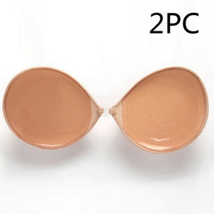 Breathable Seamless Push Up Strapless Invisible One Piece Silicone Bra