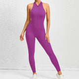 Women's Zipper Aerial Yoga Jumpsuit