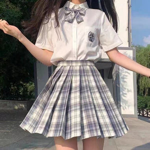 Student Jk Plaid Skirt Preppy Style Skirt