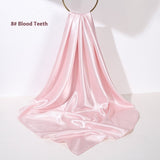 Pure Color Silk Scarf Artificial Silk 90cm Shiny Satin Shawl