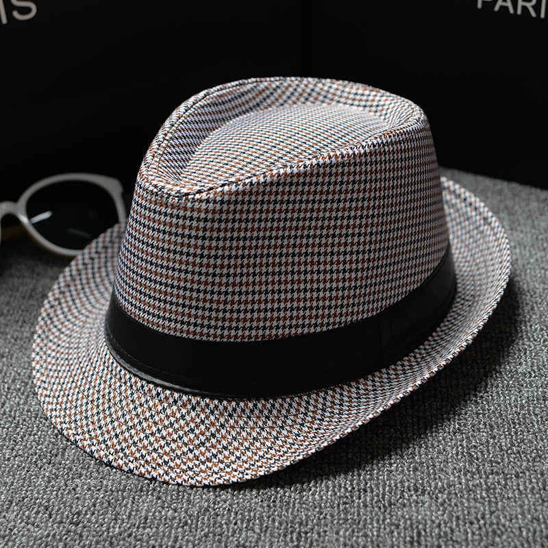 British Houndstooth European And American Sun Hats For Men