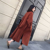 Over-the-knee All-match Mid-length Wool Coat