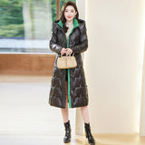 Down Cotton-padded Coat For Women Long Below The Knee