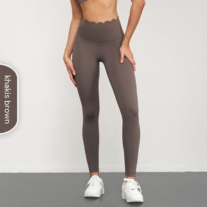 High Top Sports Leggings Peach Hip Running Yoga