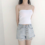 Knitted Spaghetti Straps Outerwear Slimming Inner Vest