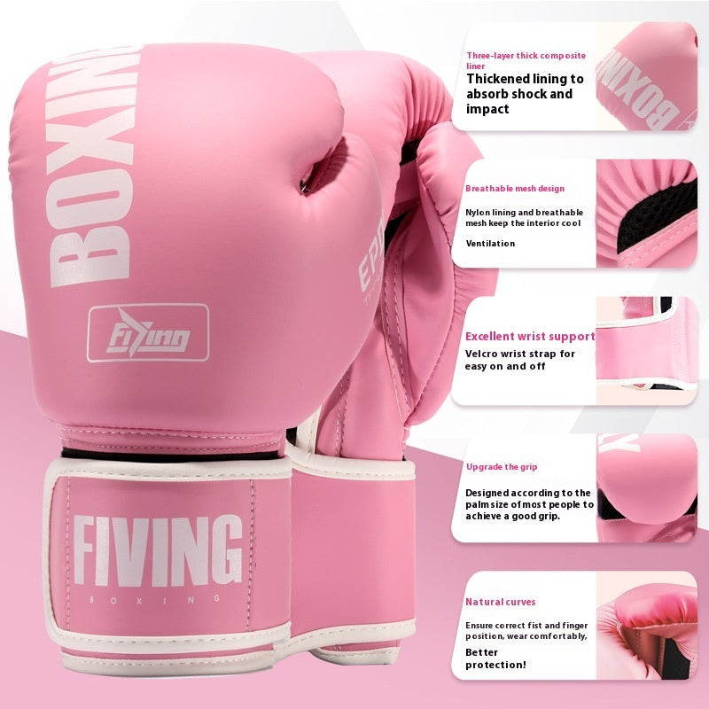 Professional Women's Boxing Glove Sanda Fight Fighting Morandi Boxing Gloves Training Gloves