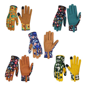 Microfiber Printing Gloves Flower Garden Planting Plucking