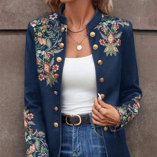 Printed Small Suit Jacket Women's Cross