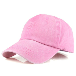 Washed Solid Color Light Board Baseball Cap For Women