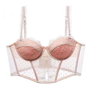 Women's Side Breasts Push Up Lace Bra