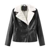 Autumn And Winter New Fur One Leather Jacket Female