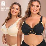 Lace Steel Ring Plus Size Women's Bra