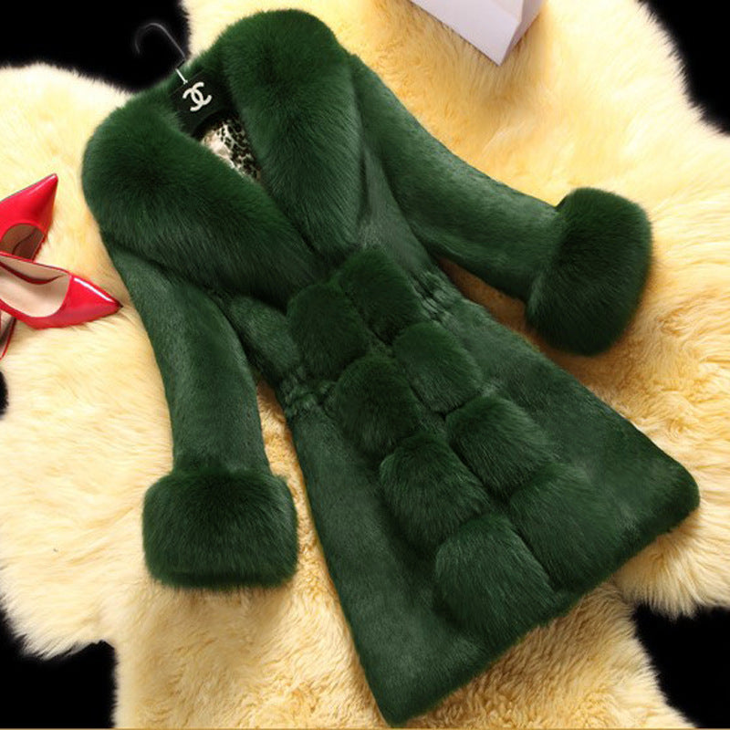 New Style Rabbit Fur Ladies Fur Coat