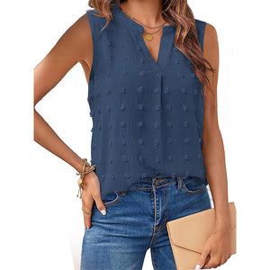 Women's Jacquard Sleeveless V-neck Vest