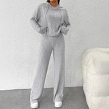 Loose Long Sleeve Trousers Suit