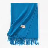 Pure Color Artificial Cashmere Scarf Women's Winter High-grade Shawl