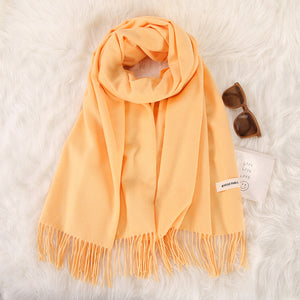 Women's Fashionable All-match Cashmere Tassel Double-sided Scarf