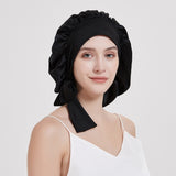 Wide-brimmed Lace-up Adjustable Elastic Large Silk Nightcap