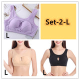 Cotton Anti-expansion Anti-Sag Gathering Adjustment Sports Bra