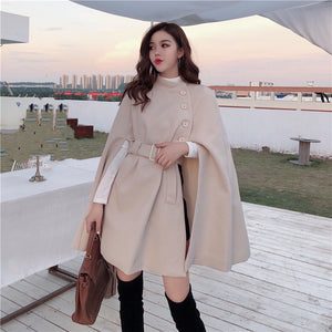 All-match Cloak Woolen Coat Autumn And Winter