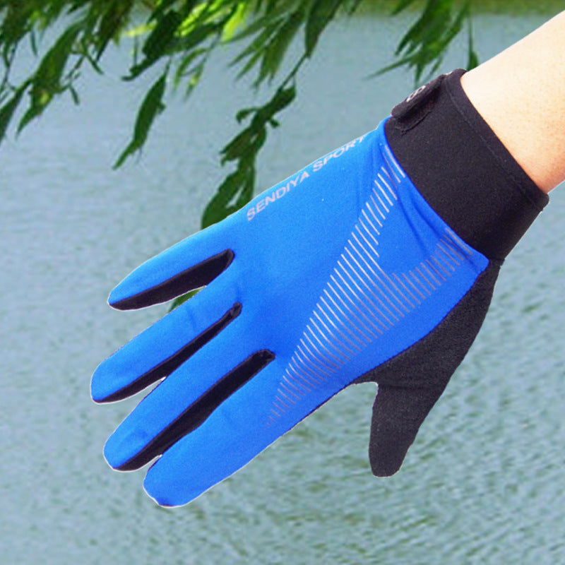 Men's And Women's Ice Silk High Elasticity Cycling Sports Touch Screen Gloves