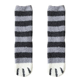 Women's Coral Fleece Cat Paw Pattern Kawaii Thick Warm Socks