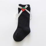 Girls' Stockings Korean Style Ins Bow Baby Princess Socks Long Tube Baby Calf Socks Spring And Autumn Children's Cotton Socks