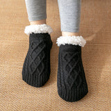 Winter Knitted Plush Floor Socks Home Warm Non-slip Carpet Socks Women