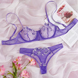 Women's New Lace Underwear Bra Set