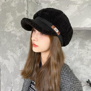 Autumn And Winter Woolen Thick Warm Peaked Cap