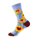 Autumn And Winter Flower Mid-calf Female Cotton Socks