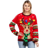 Christmas Elk Sweater Novel Christmas Atmosphere Sweater