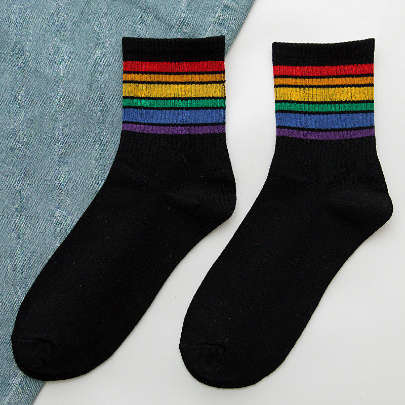 Rainbow Socks Women's Cotton Socks In Tube Socks