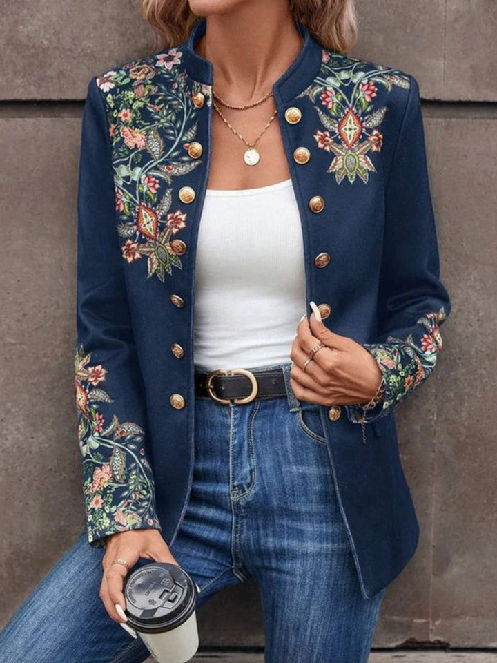 Printed Small Suit Jacket Women's Cross