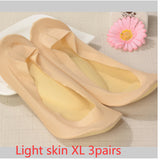 3D Arch Foot Massage Health Care Women Summer Socks Ice Silk Socks Shallow Mouth Silica Gel Invisible Slippers Feet Care